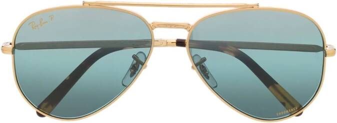 Ray-Ban Zonnebril met piloten montuur Goud