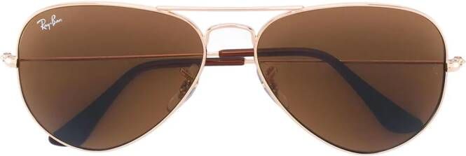 Ray-Ban Zonnebril met piloten montuur Goud