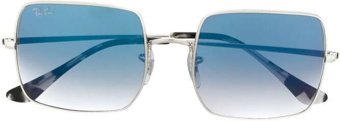 Ray-Ban Zonnebril met vierkant montuur Metallic