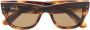 Ray-Ban Zonnebril met rechthoekig montuur Bruin - Thumbnail 1