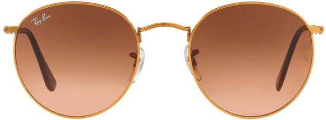 Ray-Ban Zonnebril met rond montuur Metallic