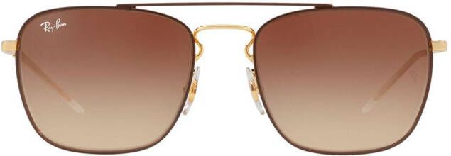 Ray-Ban Zonnebril met vierkant montuur Goud