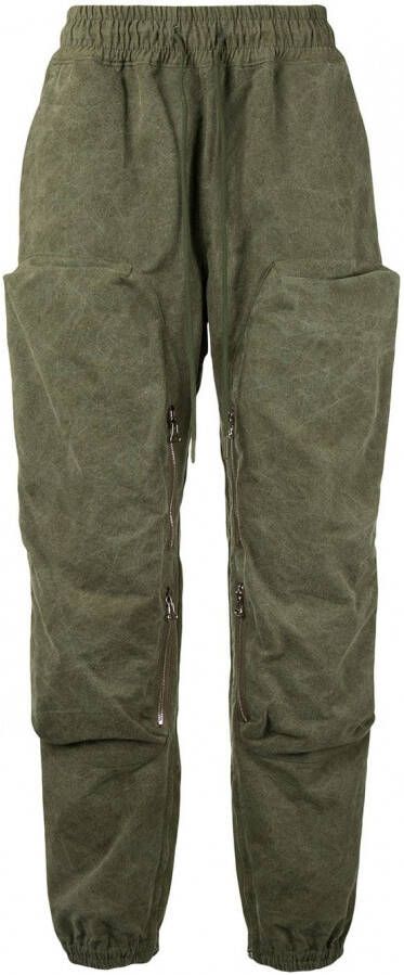 Readymade Broek met oversized zak Groen