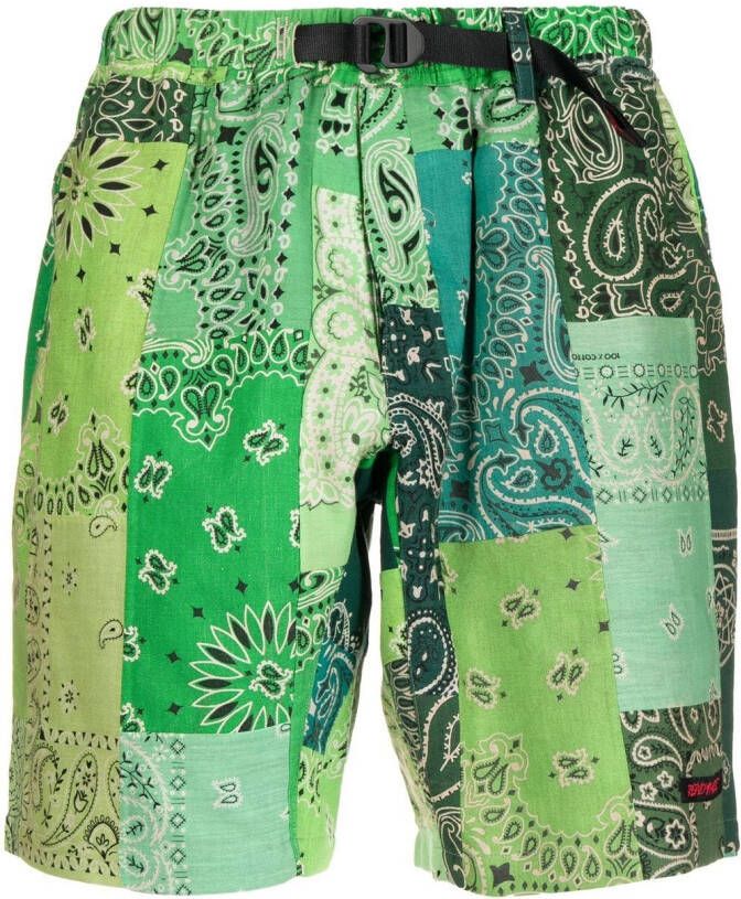 Readymade Shorts met grafische print Groen