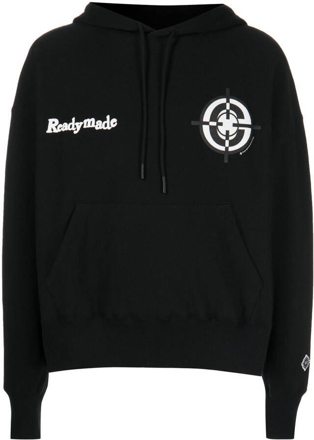 Readymade Hoodie met grafische print Zwart