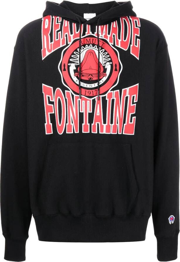 Readymade Hoodie met logoprint Zwart