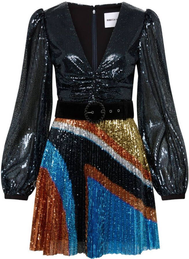 Rebecca Vallance Mini-jurk verfraaid met pailletten Zwart