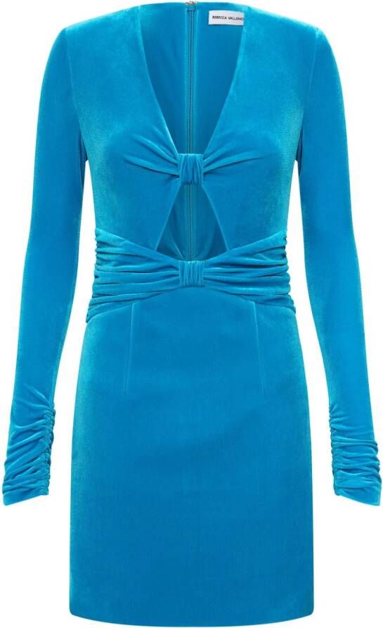 Rebecca Vallance Bernadette uitgesneden mini-jurk Blauw