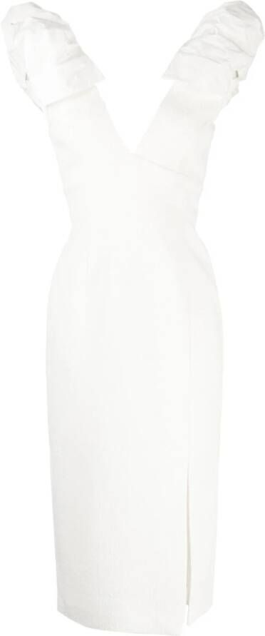 Rebecca Vallance Mini-jurk met ruches Wit