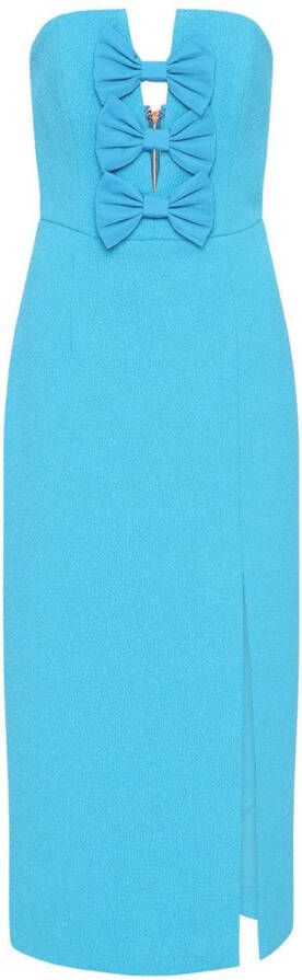 Rebecca Vallance Midi-jurk met strikdetail Blauw