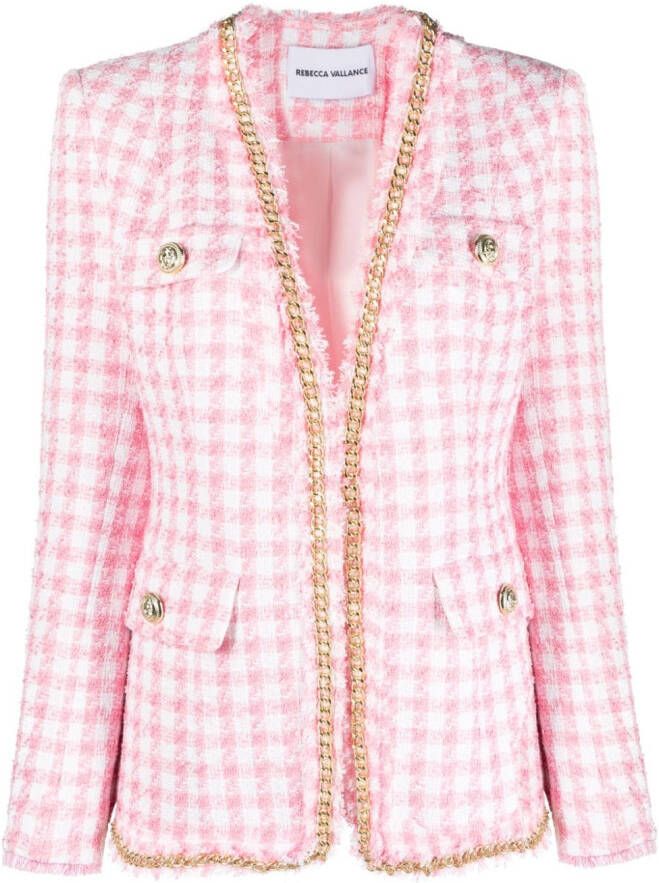 Rebecca Vallance Tweed blazer Roze