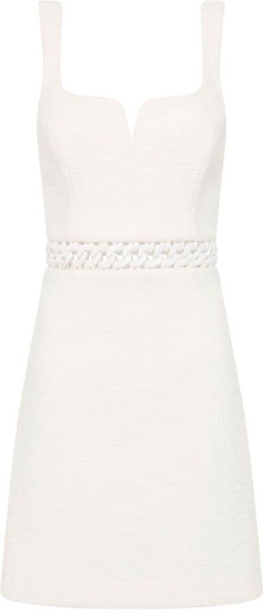 Rebecca Vallance Claire mini-jurk verfraaid met ketting Wit