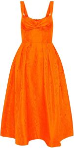 Rebecca Vallance Midi-jurk met korset Oranje