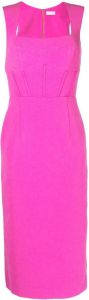 Rebecca Vallance Getailleerde midi-jurk Roze