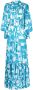 Rebecca Vallance Maxi-jurk met print Blauw - Thumbnail 1
