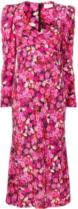 Rebecca Vallance Midi-jurk met bloemenprint Roze