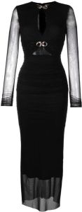 Rebecca Vallance Midi-jurk met doorzichtig vlak Zwart