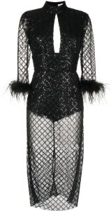 Rebecca Vallance Midi-jurk met pailletten Zwart