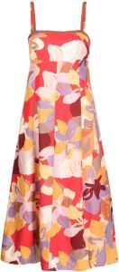 Rebecca Vallance Midi-jurk met patroon Rood