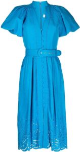 Rebecca Vallance Midi-jurk met pofmouwen Blauw
