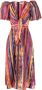 Rebecca Vallance Midi-jurk met pofmouwen Oranje - Thumbnail 1