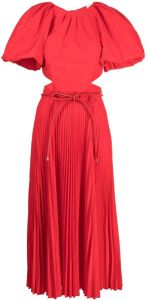 Rebecca Vallance Midi-jurk met pofmouwen Rood