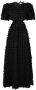 Rebecca Vallance Midi-jurk met pofmouwen Zwart - Thumbnail 1