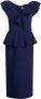 Rebecca Vallance Midi-jurk met ruche afwerking Blauw - Thumbnail 1