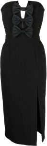 Rebecca Vallance Midi-jurk met strikdetail Zwart