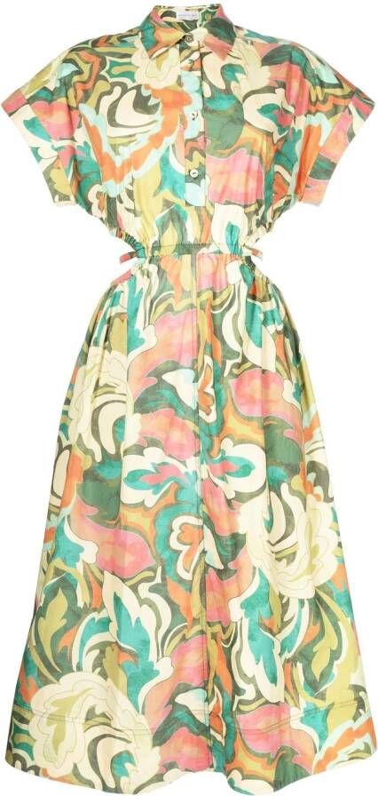 Rebecca Vallance Midi-jurk met uitgesneden detail Groen