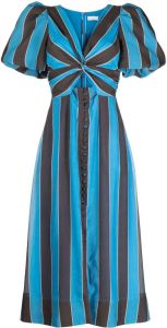 Rebecca Vallance Midi-jurk met V-hals Blauw