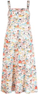 Rebecca Vallance Midi-jurk met vierkante hals Veelkleurig