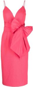 Rebecca Vallance Midi-jurk verfraaid met strik Roze