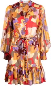 Rebecca Vallance Mini-jurk met abstract patroon Veelkleurig