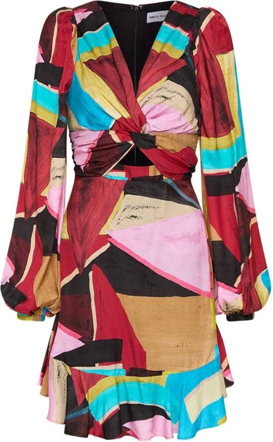 Rebecca Vallance Mini-jurk met abstracte print Veelkleurig