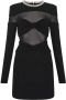 Rebecca Vallance Simone semi-doorzichtige mini-jurk Zwart - Thumbnail 1