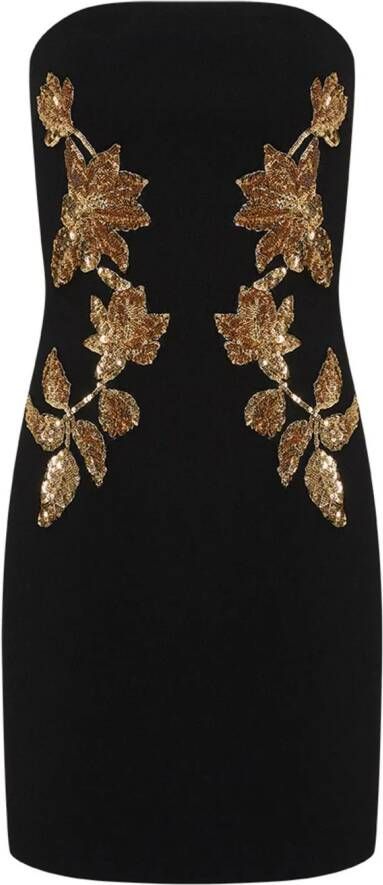 Rebecca Vallance Strapless mini-jurk Zwart