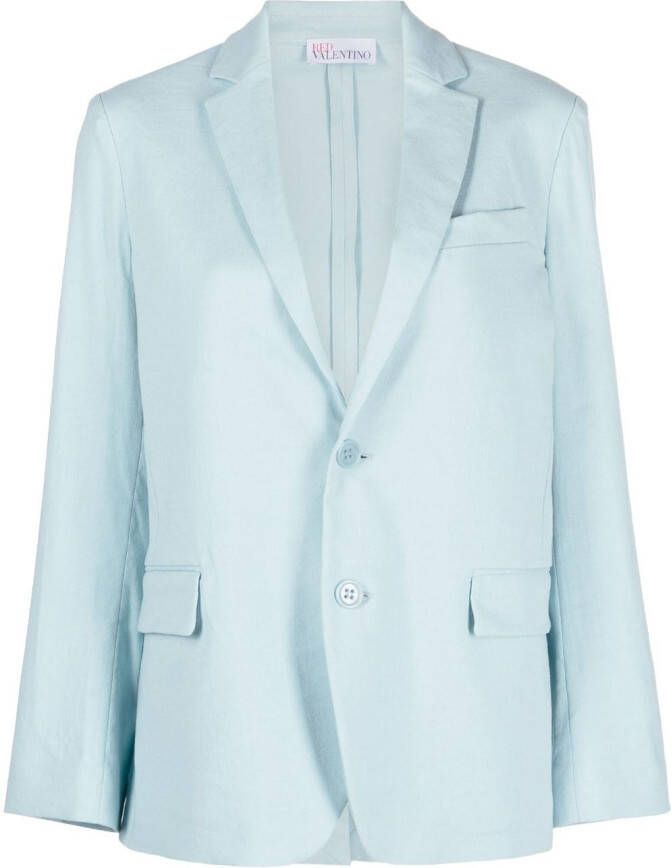 RED Valentino Blazer met enkele rij knopen Blauw