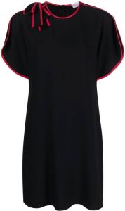 RED Valentino T-shirtjurk met strik detail Zwart