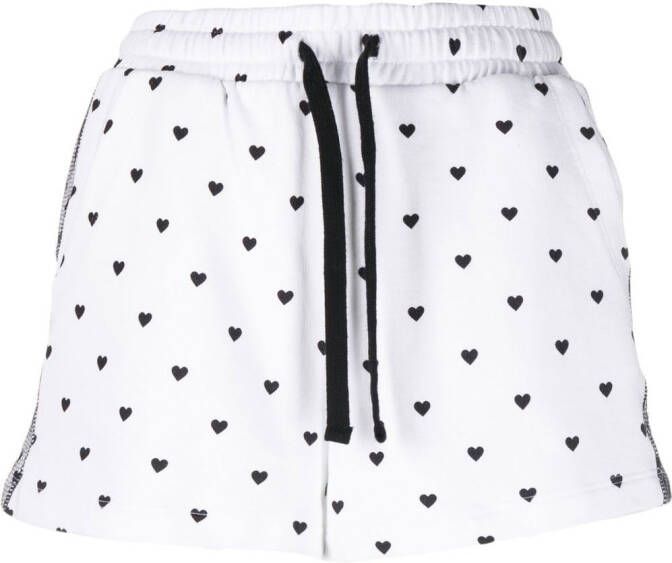 RED Valentino Shorts met hartprint Wit