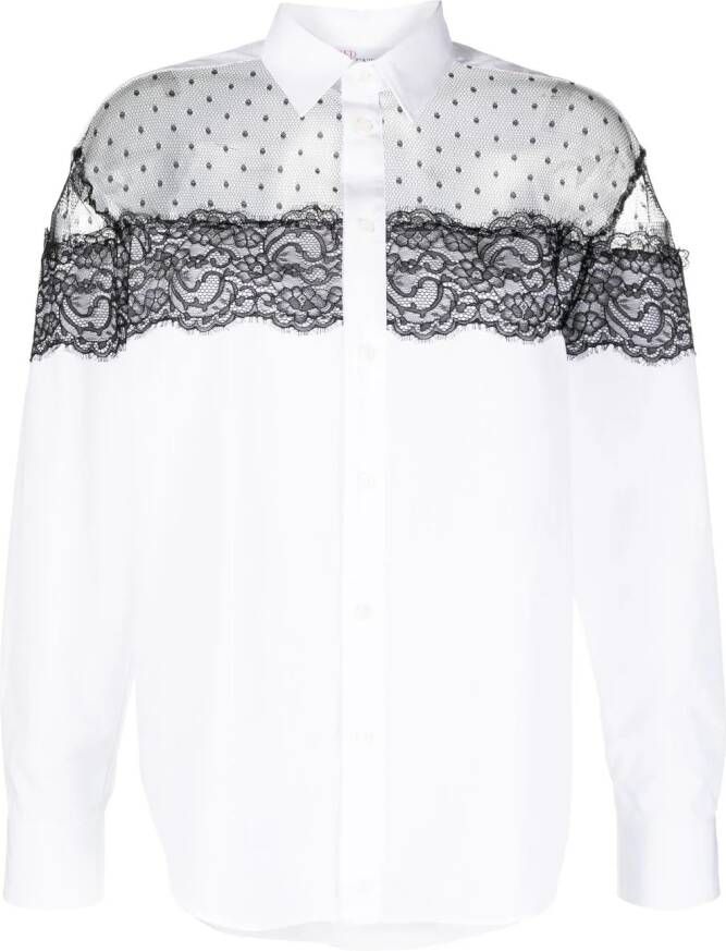 RED Valentino Cropped blouse Wit