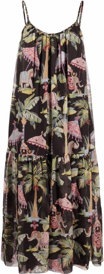 RED Valentino Gelaagde jurk Zwart