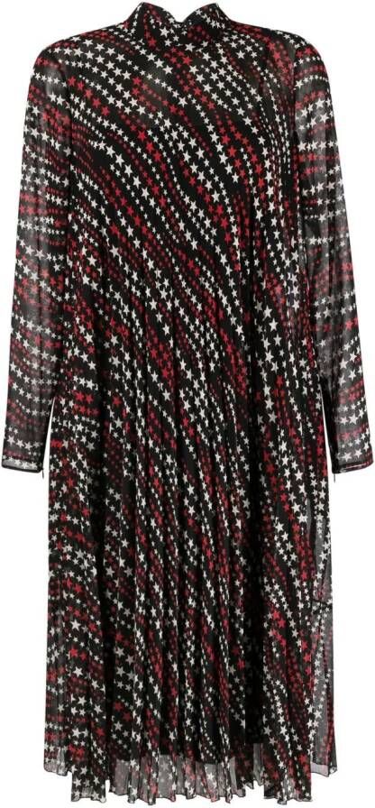 RED Valentino Geplooide jurk Zwart