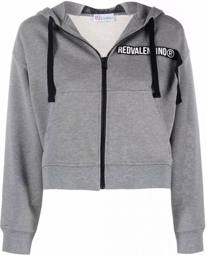 RED Valentino Hoodie met rits Grijs