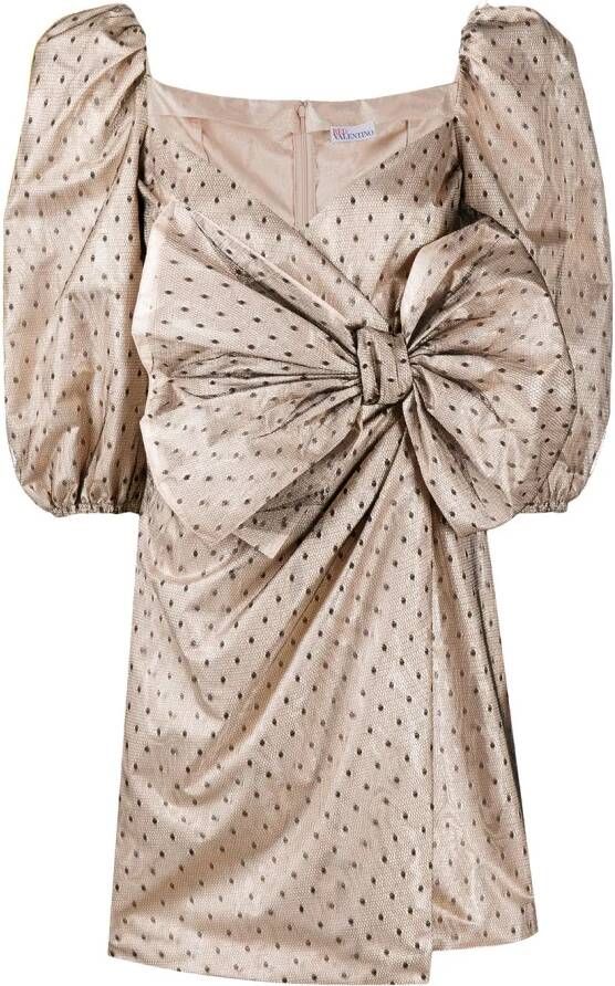 RED Valentino Jurk met strikdetail Beige