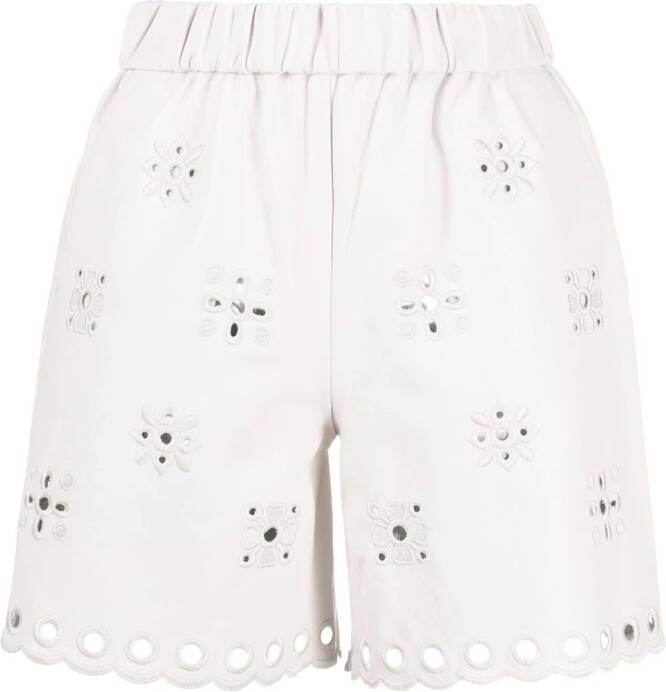 RED Valentino Leren shorts Wit