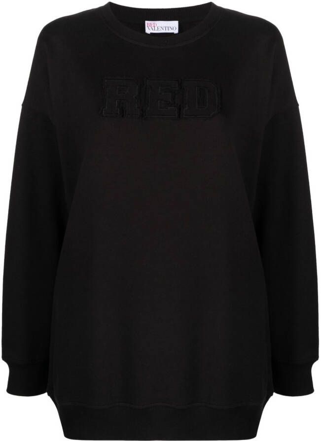 RED Valentino Sweater met geborduurd logo Zwart