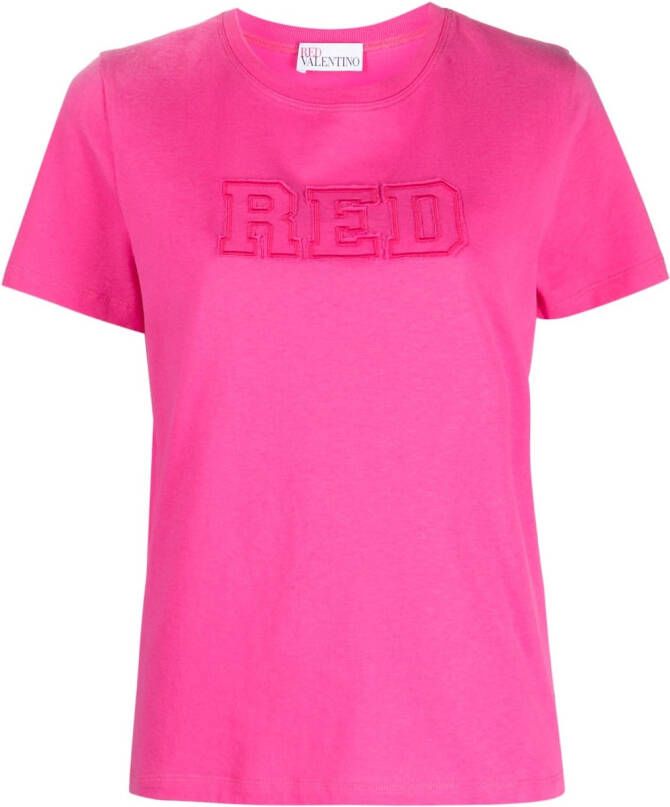RED Valentino T-shirt met logo Roze