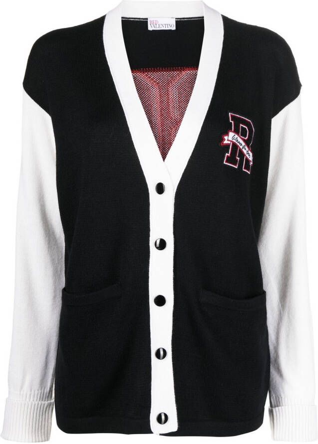 RED Valentino Vest met logopatch Zwart