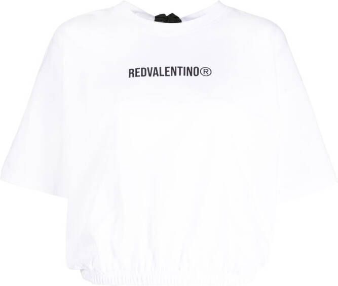 RED Valentino T-shirt met logoprint Wit